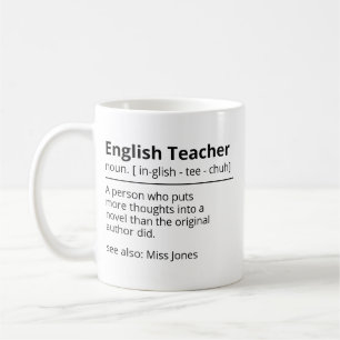 Mug de professeur d'anglais drôle personnalisé G