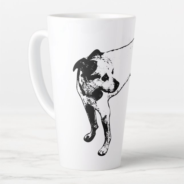 Mug de profil complet Gras Terrier Mix (Angle gauche)