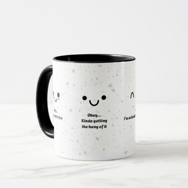 Mug de progression d'étude mignon, voyage motivati (Devant gauche)
