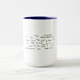 Mug De Qui Est-Ce Le Nom ? Musique avec des noms Unise