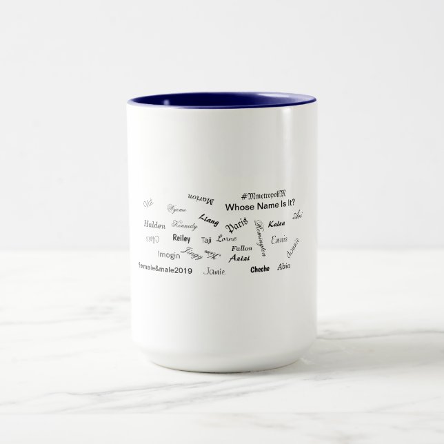 Mug De Qui Est-Ce Le Nom ? Musique avec des noms Unise (Centre)