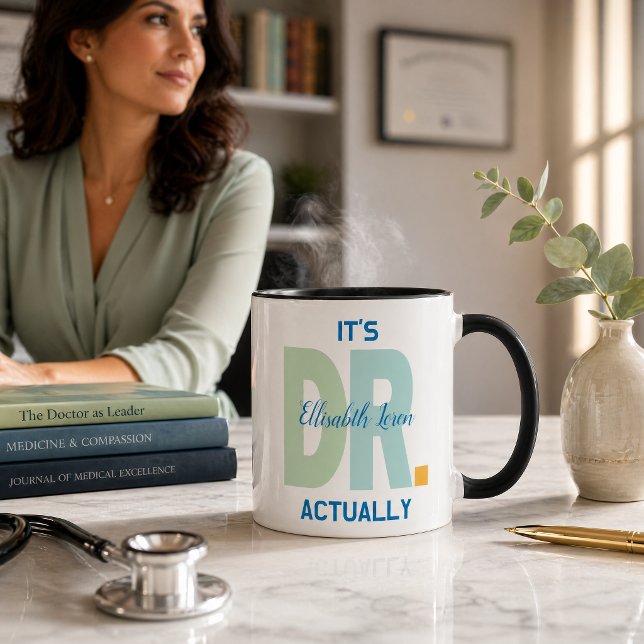 Mug de remise de diplôme de docteur PhD personnali (Personalized Dr. Coffee Mug - Custom Physician Appreciation Gift, Medical School or PhD Graduation M)