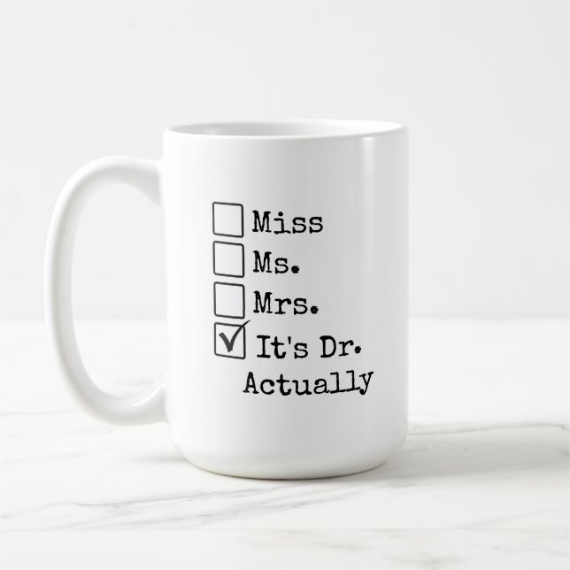 Mug de remise de diplôme DR personnalisé, cadeau d (Gauche)