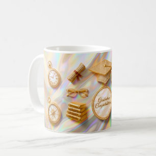 Mug de remise des diplômes de luxe – Casquette dor
