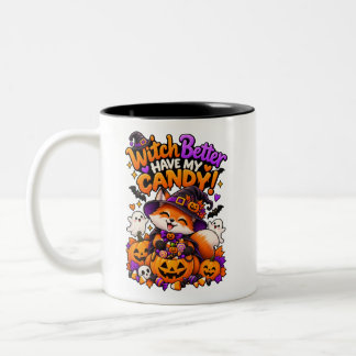 Mug de renard d'Halloween mignon 'Sorcière ferait