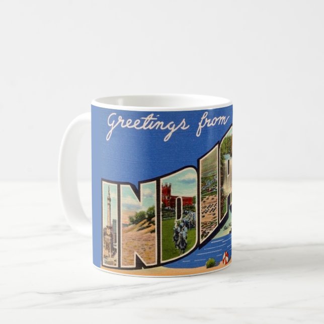 Mug de salutation rétro Indiana (Devant gauche)