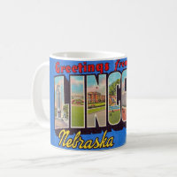 Mug de salutation rétro Lincoln Nebraska