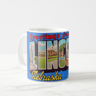 Mug de salutation rétro Lincoln Nebraska