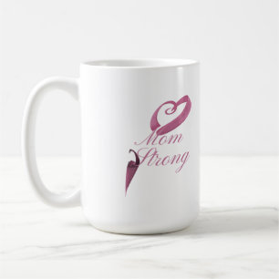 Mug de sensibilisation au cancer pour maman forte