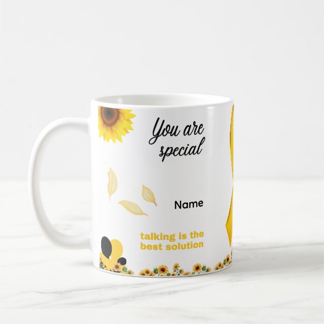 Mug de sensibilisation de septembre jaune - Vous ê (Gauche)