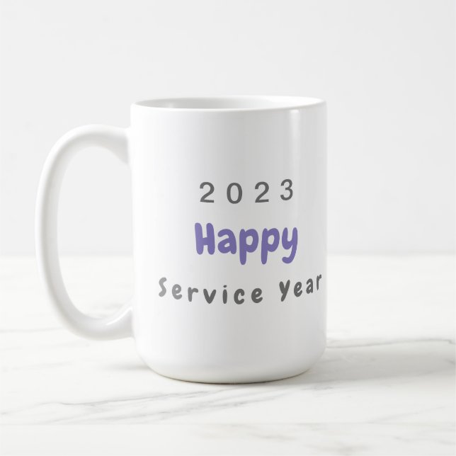 Mug de service heureux personnalisé 2023 (Gauche)