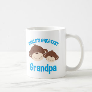 Mug de singes mignons de grand-pa du monde