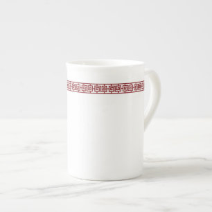 Mug de spécialité chinoise géométrique à la fronti