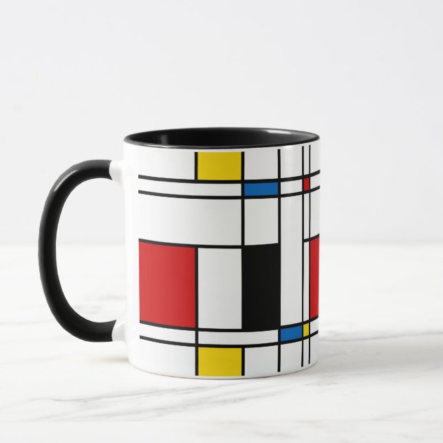 Mug De Stijl Motif (Gauche)