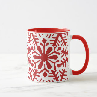 Mug de sucre de Noël rouge et blanc