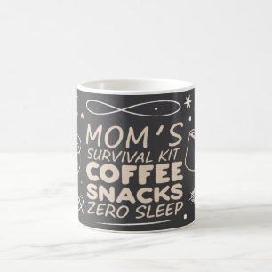 Mug de survie pour maman drôle 2026, mug de maman