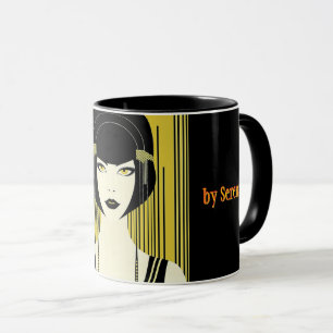 Mug de Tarot Personnalisé Art Déco Flapper Girl