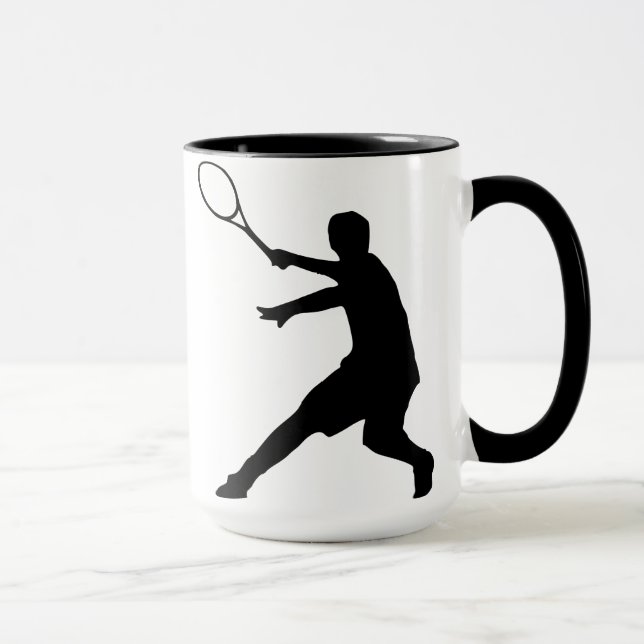 Mug de tennis avec silhouette d'un joueur (Droite)