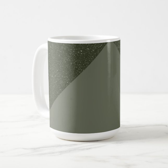 Mug de texture verte de la mousse moderne (Devant gauche)