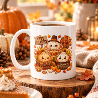 Mug de Thanksgiving aux adorables raviolis – Rende