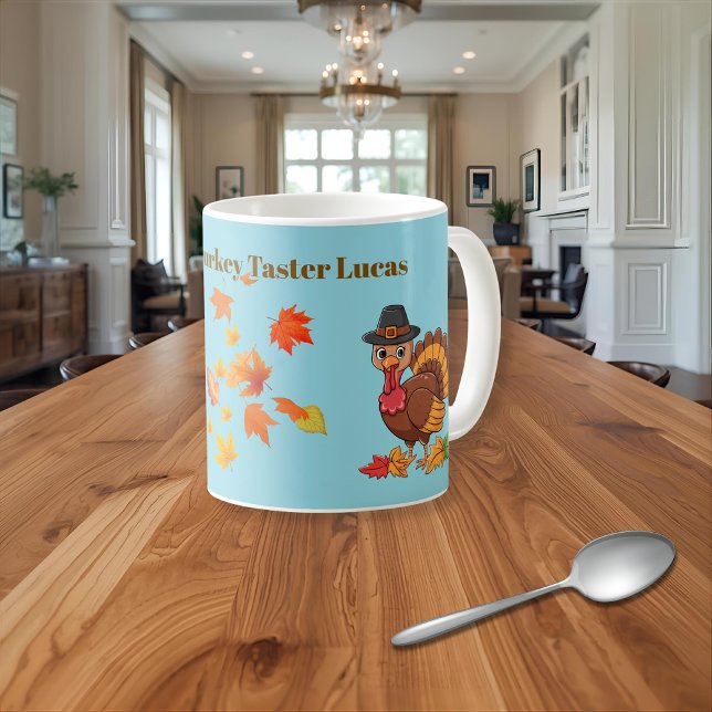 Mug de Thanksgiving de Lucas, le Goûteur de dinde  (Créateur téléchargé)