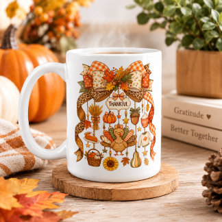 Mug de Thanksgiving, dinde d'automne, récolte auto