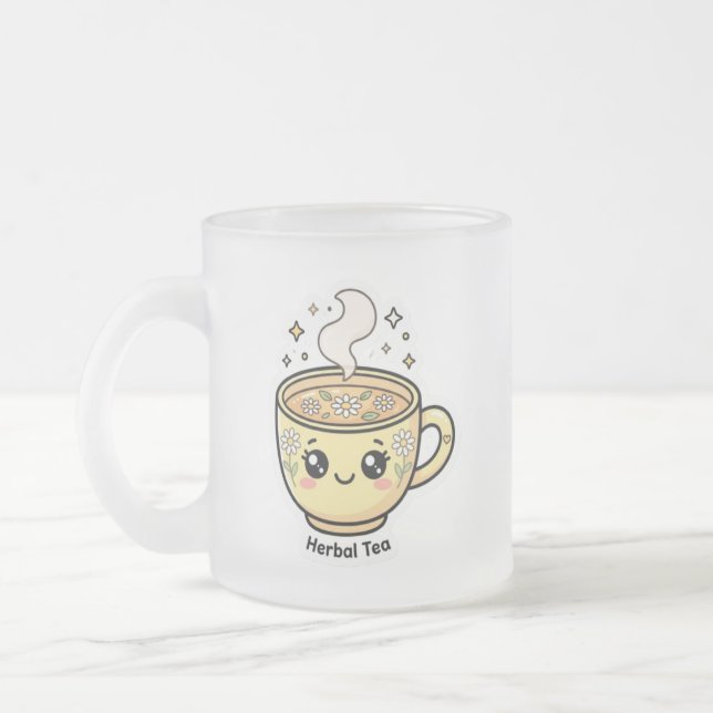 Mug de thé aux herbes Kawaii mignon (Gauche)