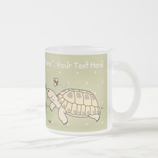 Mug de tortue russe personnalisable (Droit)