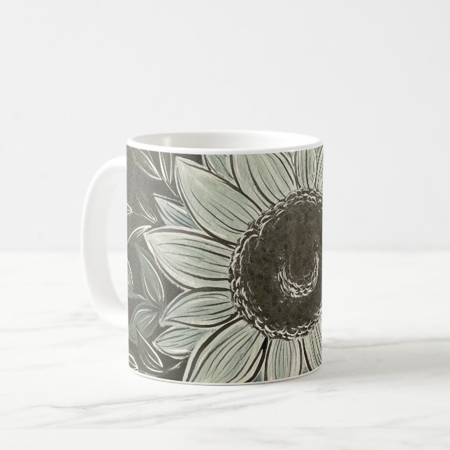 Mug de tournesol foncé et rêvé (Devant gauche)
