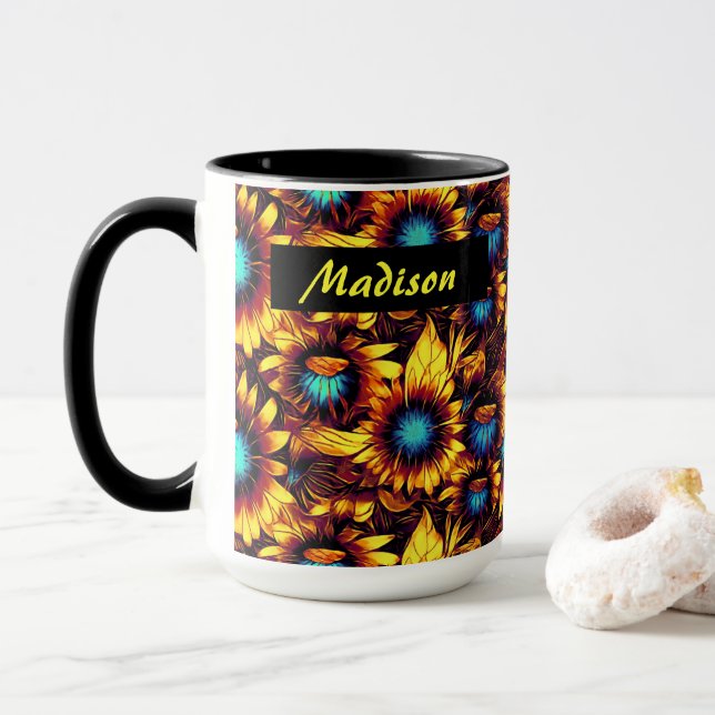 Mug de tournesols lumineux (Avec donut)