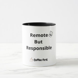 Mug de travail à distance drôle pour collègues de