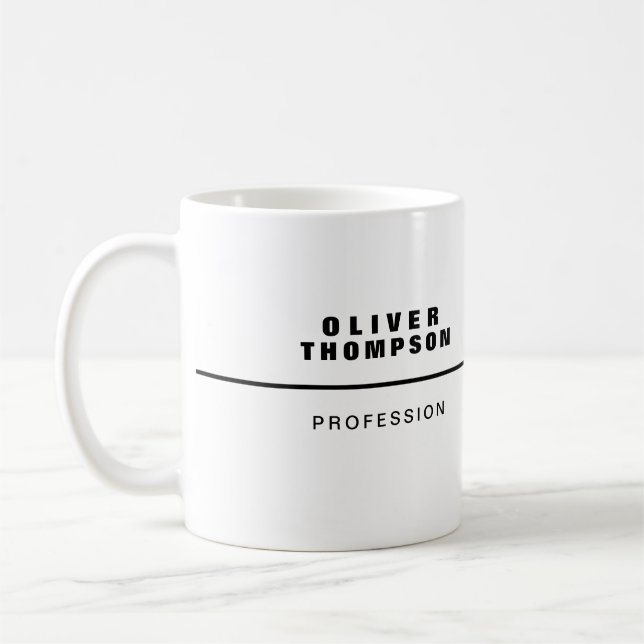 Mug de travail avec nom (Gauche)