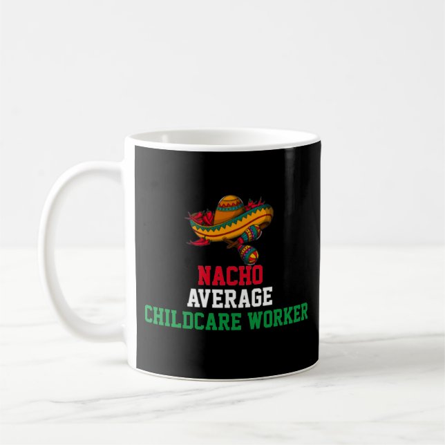 Mug de travailleur de garde d'enfants moyen Nacho (Gauche)