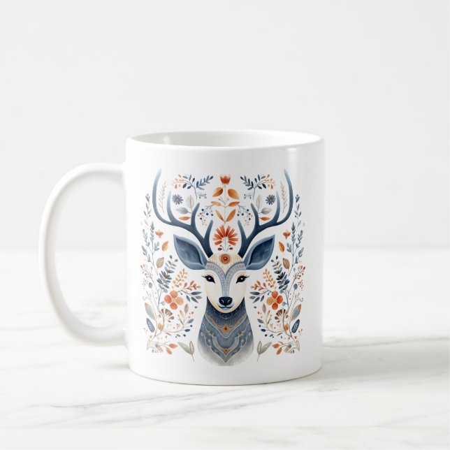 Mug de vacances Cerf d'hiver (Gauche)