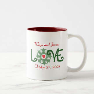 Mug de vacances flocon de neige d'amour