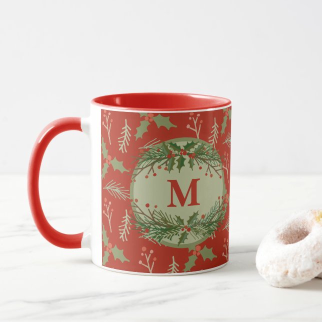 Mug de vacances monogramme (Avec donut)
