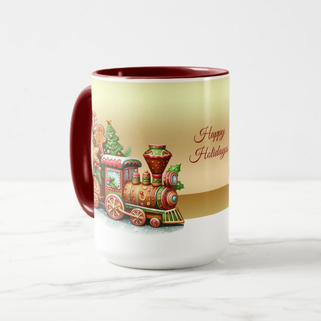 Mug de vacances Train en pain d'épices (Devant gauche)