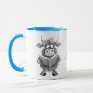 Mug de vache mignonne personnalisée avec poignée b