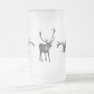 Mug de verre décongelé avec caribou