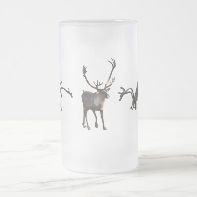 Mug de verre décongelé avec caribou (Centre)