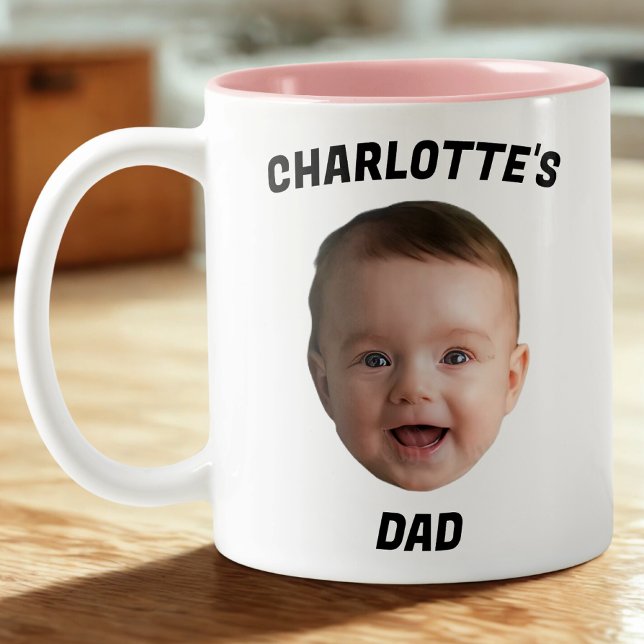 Mug de visage de bébé personnalisé, Mug de nouveau (Créateur téléchargé)