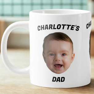 Mug de visage de bébé personnalisé, Mug de nouveau