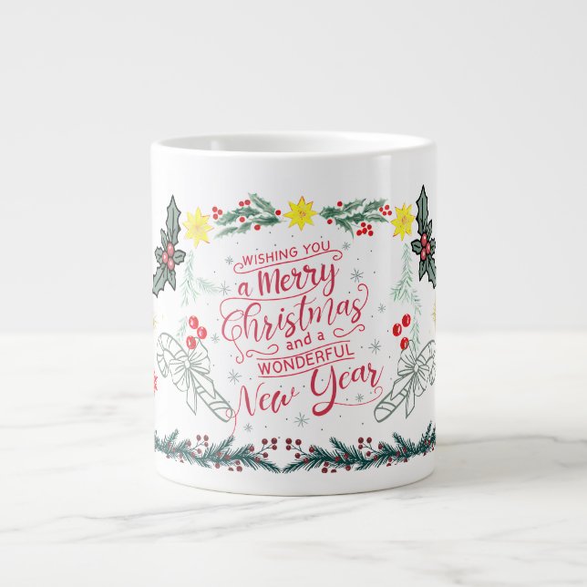 Mug de vœux de fête de Noël (Devant)