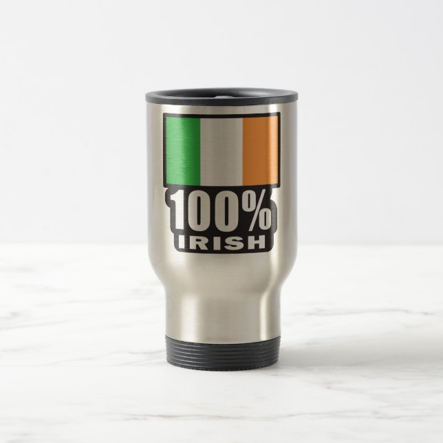 Mug De Voyage 100% Irish/St. Patrick's Day (Centre)