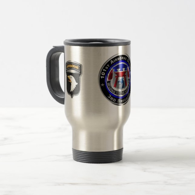 Mug De Voyage 101e division aéroportée 3e brigade ‘RAKKASANS’   (Devant gauche)