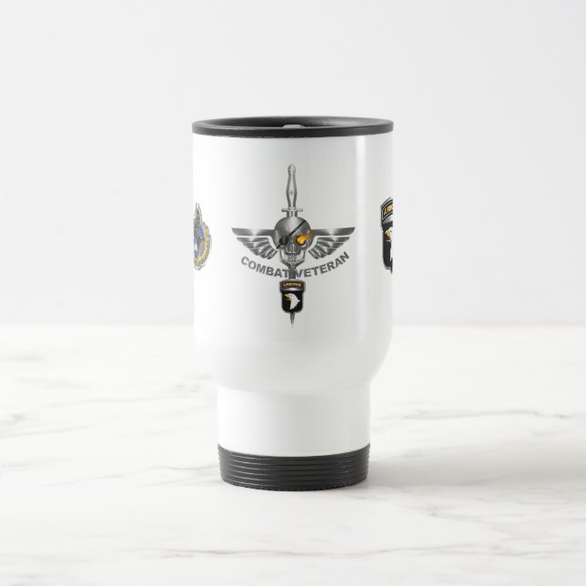 Mug De Voyage 101e division aéroportée Crâne flamboyant (Centre)