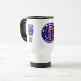 Mug De Voyage 10e Division de montagne "Montez vers la gloire"