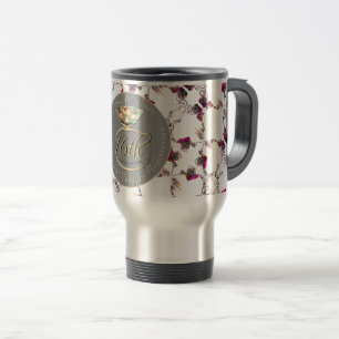 Mug De Voyage 16e anniversaire de Mariage Péridot & Silver Trave