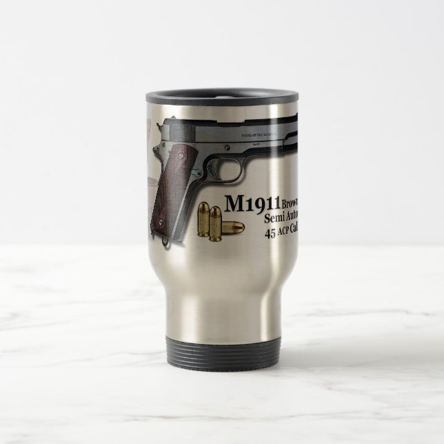 Mug De Voyage 1911 brunissant M1911 le pistolet semi automatique (Centre)