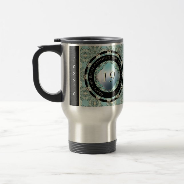 Mug De Voyage 19e anniversaire du Mariage Acquamarine (Gauche)
